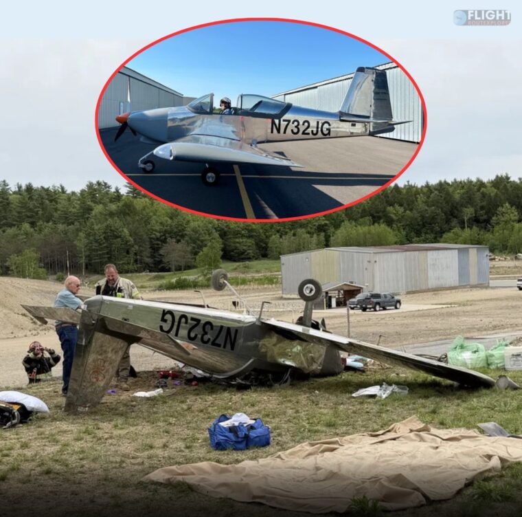 A Van’s RV-7 Flipped Over Upon Landing At Jaffrey Airport, N.H. Both Occupants Were Injured