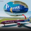 Fresh From The Paint Shop, Qatar Airways’ New FIFA World Cup Livery 777 Is Almost Home In Doha