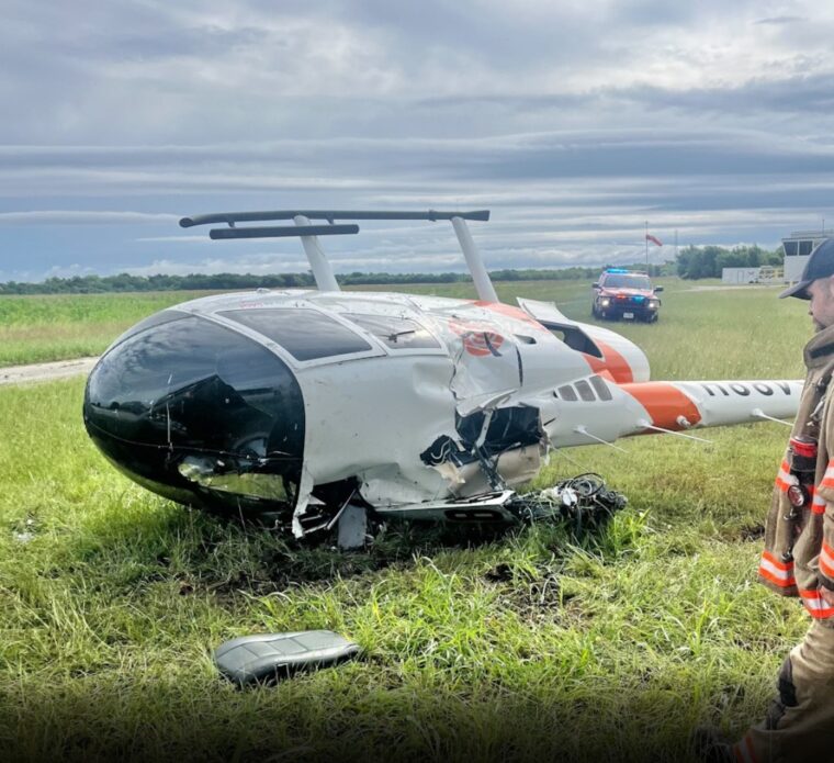 2 People Injured In Robinson R66 Turbine Helicopter Crash In North Fort Worth, Tx