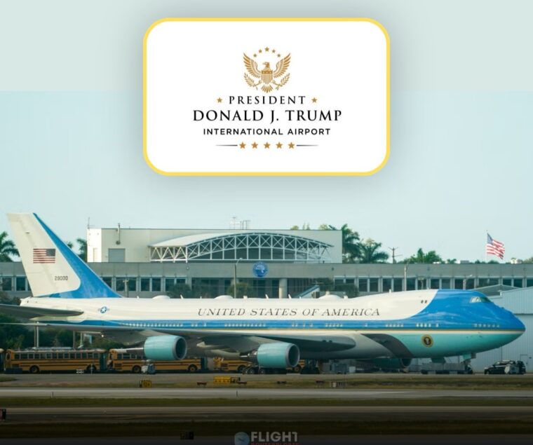 Eric Trump Shares Gold Logo For Proposed ‘Donald J. Trump International Airport’ In Palm Beach