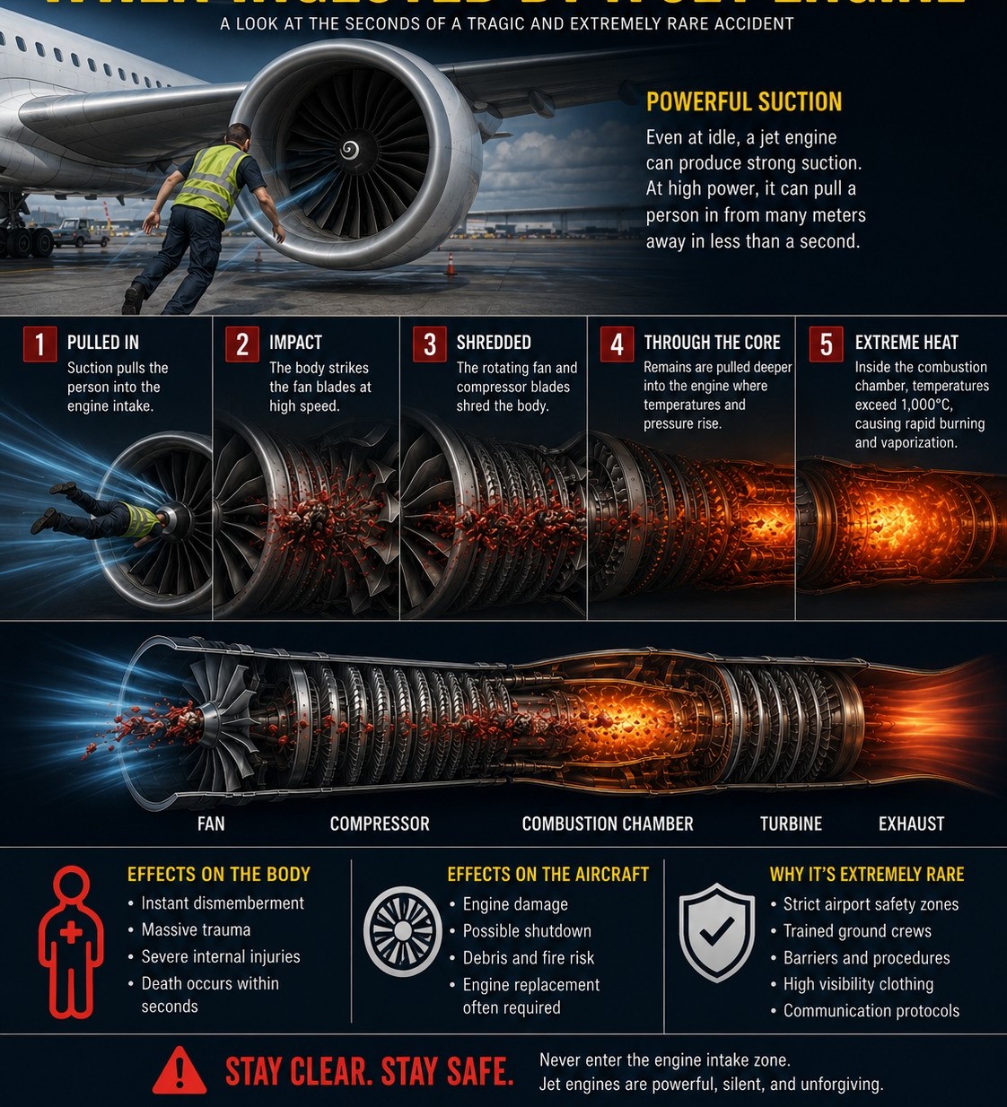 What Happens To The Human Body When Ingested By A Jet Engine