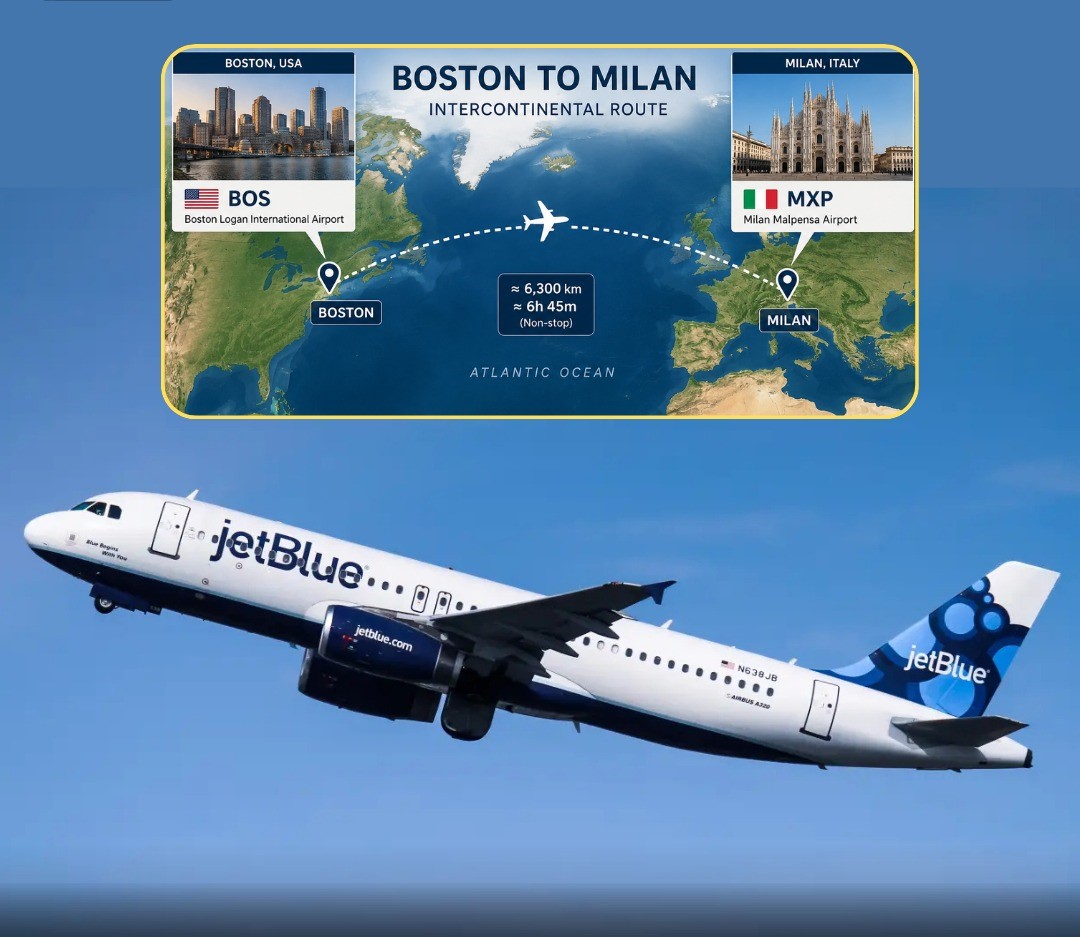 JetBlue Launches First Italy Flights With New Boston To Milan Route – One Way Fares Starting At $399
