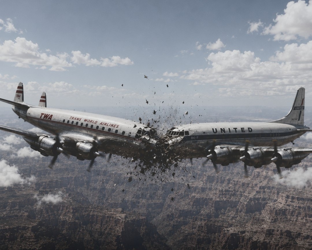 Two Airliners Collided Over The Grand Canyon – In Broad Daylight 128 Aboard TWA Flight 2 And United Flight 718 Perished – 70-Year-Old Disaster Still Haunts Aviation History
