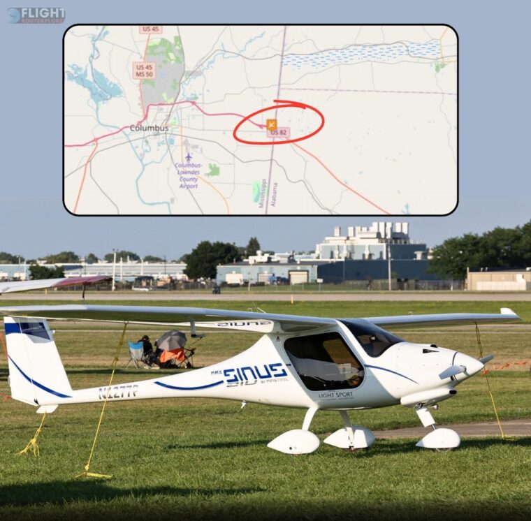 Tragedy Near Mississippi-Alabama Border: Pipistrel Sinus 912 Crashes During Approach, Pilot Killed