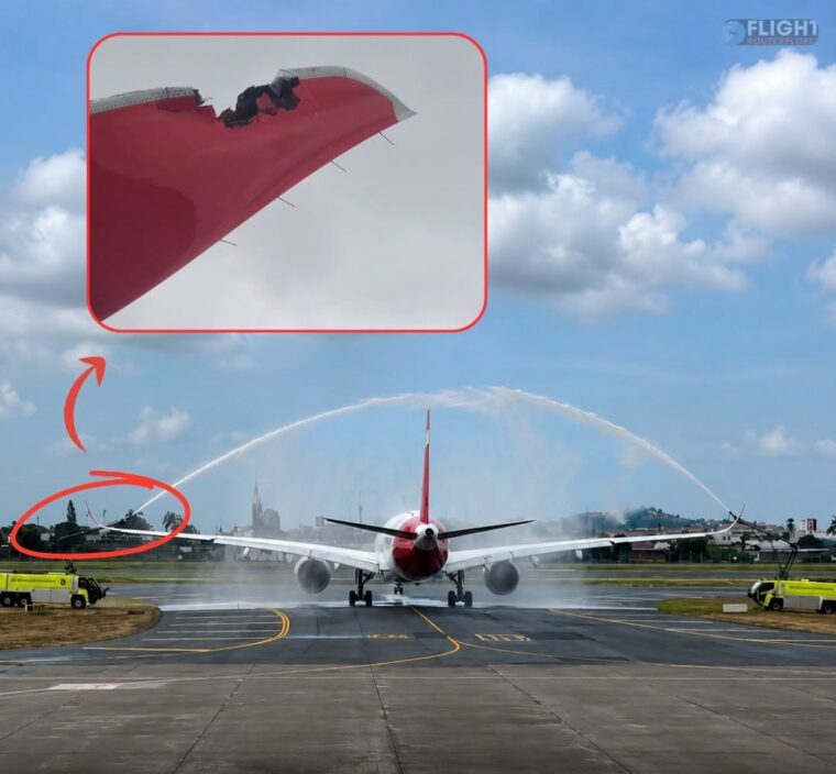 Iberia Airbus A350 Grounded In Ecuador After Celebratory Water Salute Goes Horribly Wrong
