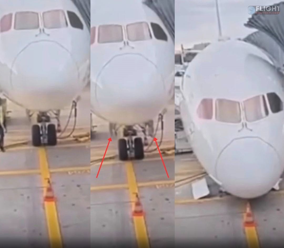 Lufthansa Boeing 787 Nose Gear Collapse – Closer Look At Full Video Reveals Landing Gear Doors Opened Moments Before The Collapse