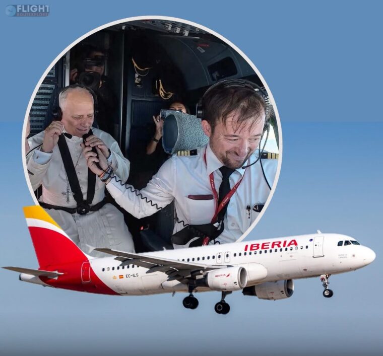 Pope Leo XIV Got An Inflight Cockpit Visit On Iberia Madrid To Barcelona Flight, Complete With Fighter Escort