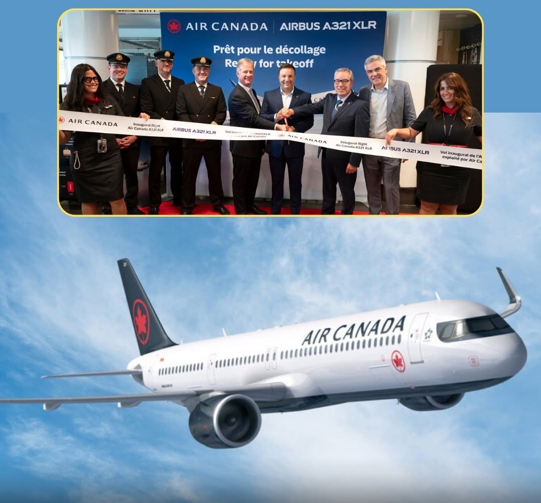 Air Canada Launches First Airbus A321XLR Commercial Flight – Featuring 14 Lie-Flat Seats, 168 Economy Seats, Large 4K OLED Screens