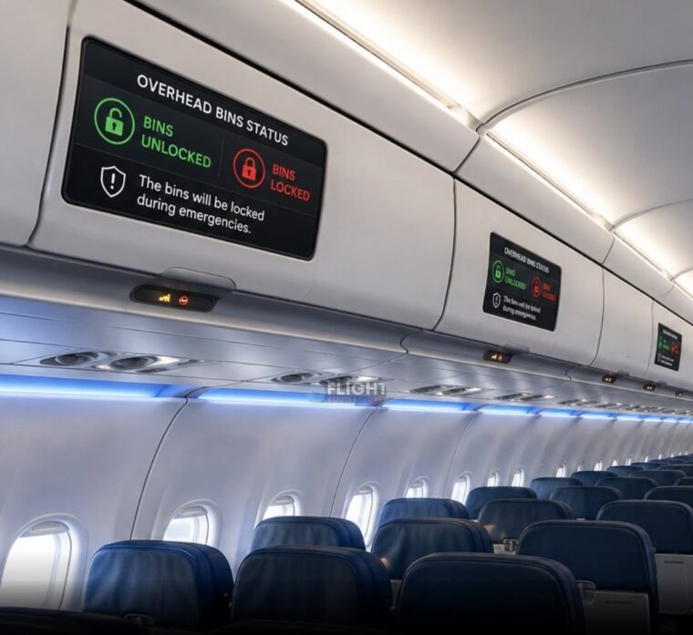 Overhead Bins Could Be Hard Locked During Flights In Near Future If Passengers Continue To Disregard Evacuation Rules