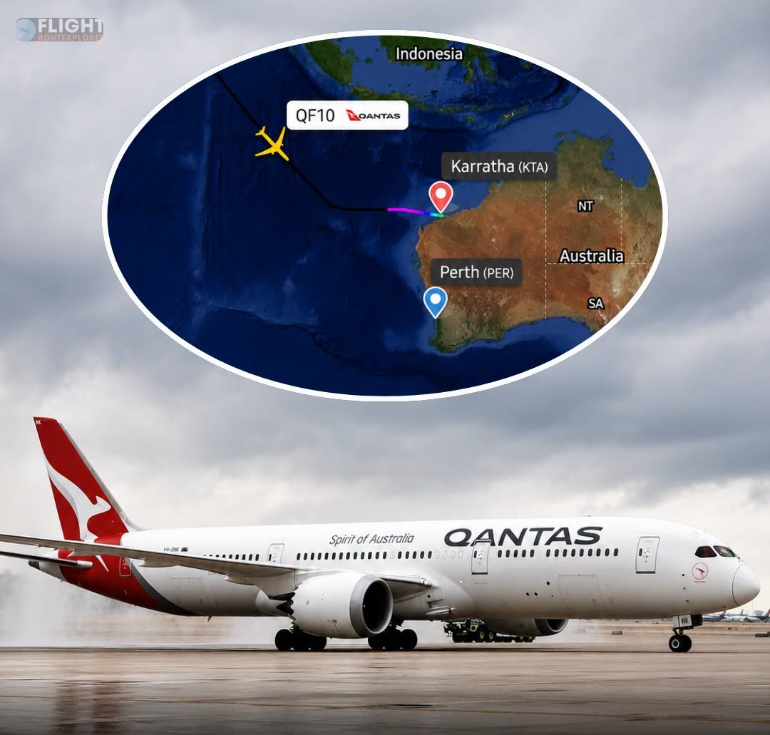 Qantas Flight Makes Unexpected Emergency Fuel Stop In Remote Western Australia After Battling Powerful Headwinds