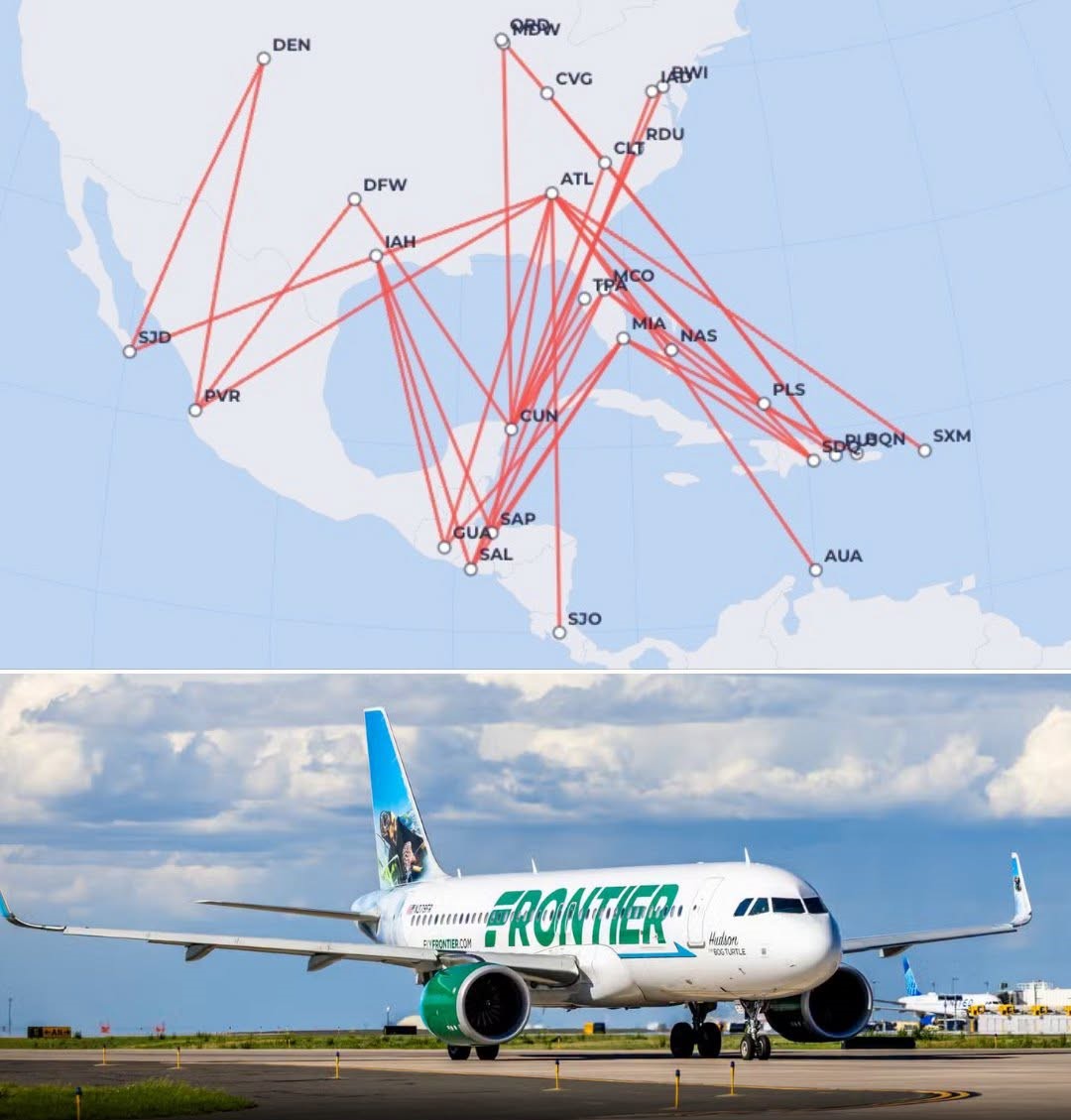 Frontier Airlines Cuts 34 International Routes After Poor Passenger Demand Across Caribbean, Mexico & Central America
