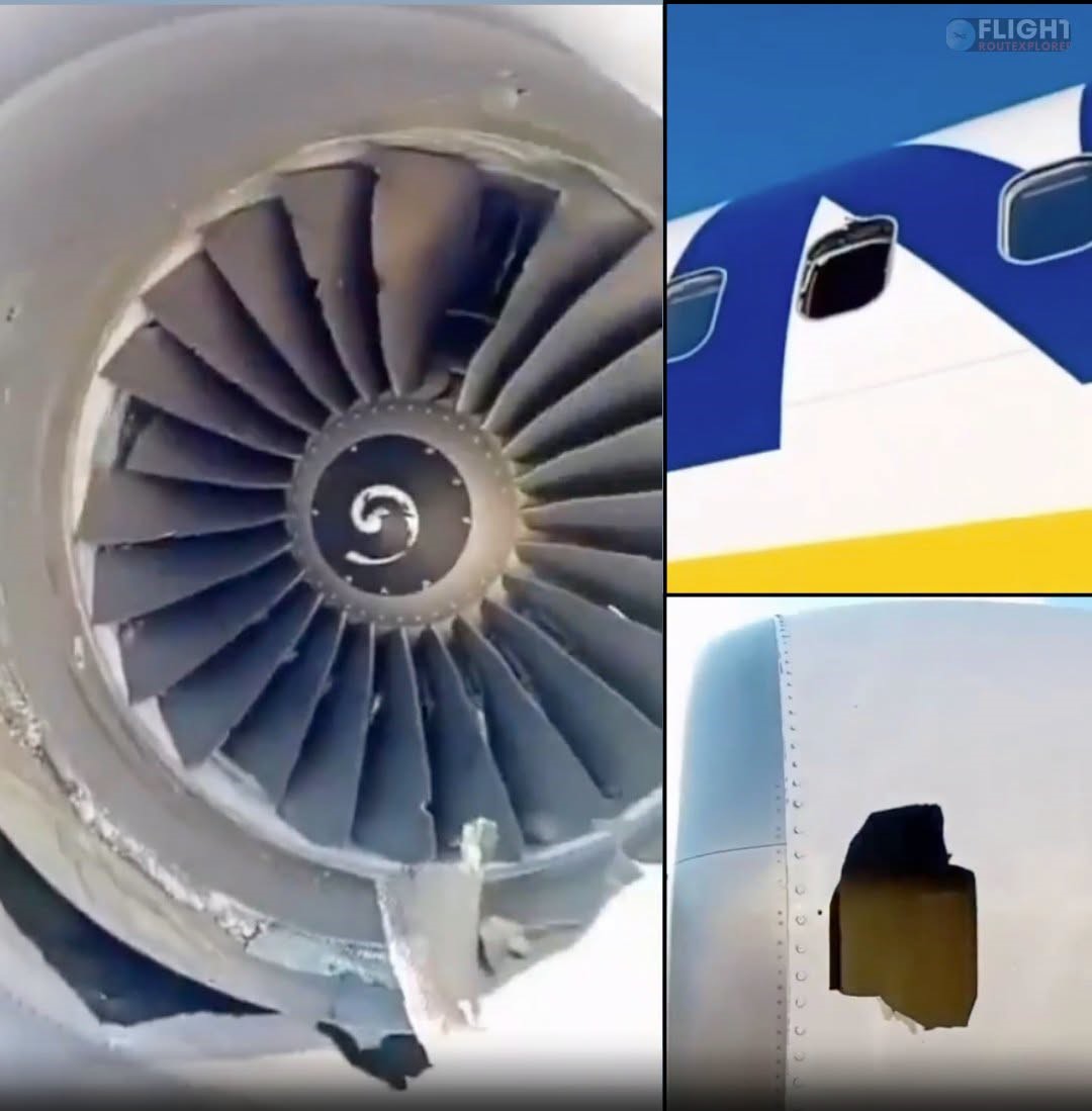 Ryanair Boeing 737 Mid-Air Window Shattering Linked to Right Engine Failure as Investigators Examine Incident