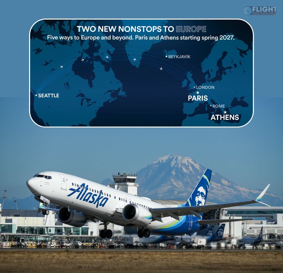 Alaska Airlines Adds Nonstop Seattle-Athens And Seattle-Paris Flights In 2027, Expanding Global Network With Boeing 787-9 Dreamliners And Seven Europe-Asia Routes