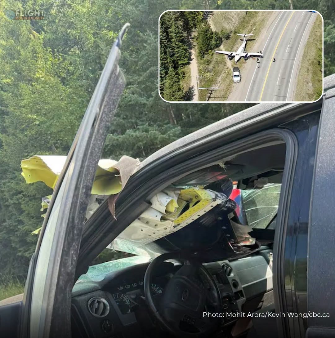 Plane Rips Through Driver’s Vehicle During Emergency Landing In Prince George – One Dead, Several Injured