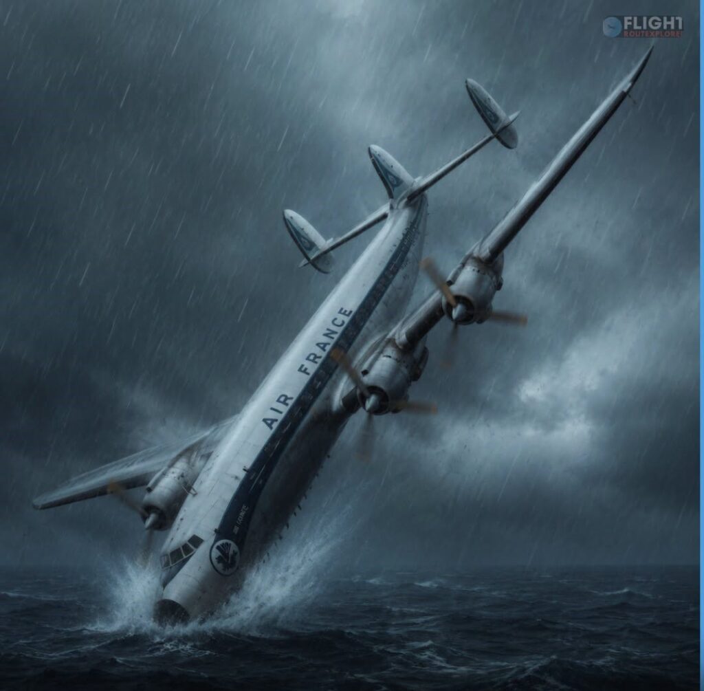 On This Day In 1960: Air France Flight 343 Crashed Into the Atlantic Off Dakar Duringa Rainstorm, Killing All 63 Aboard – The Exact Cause Was Never Determined.