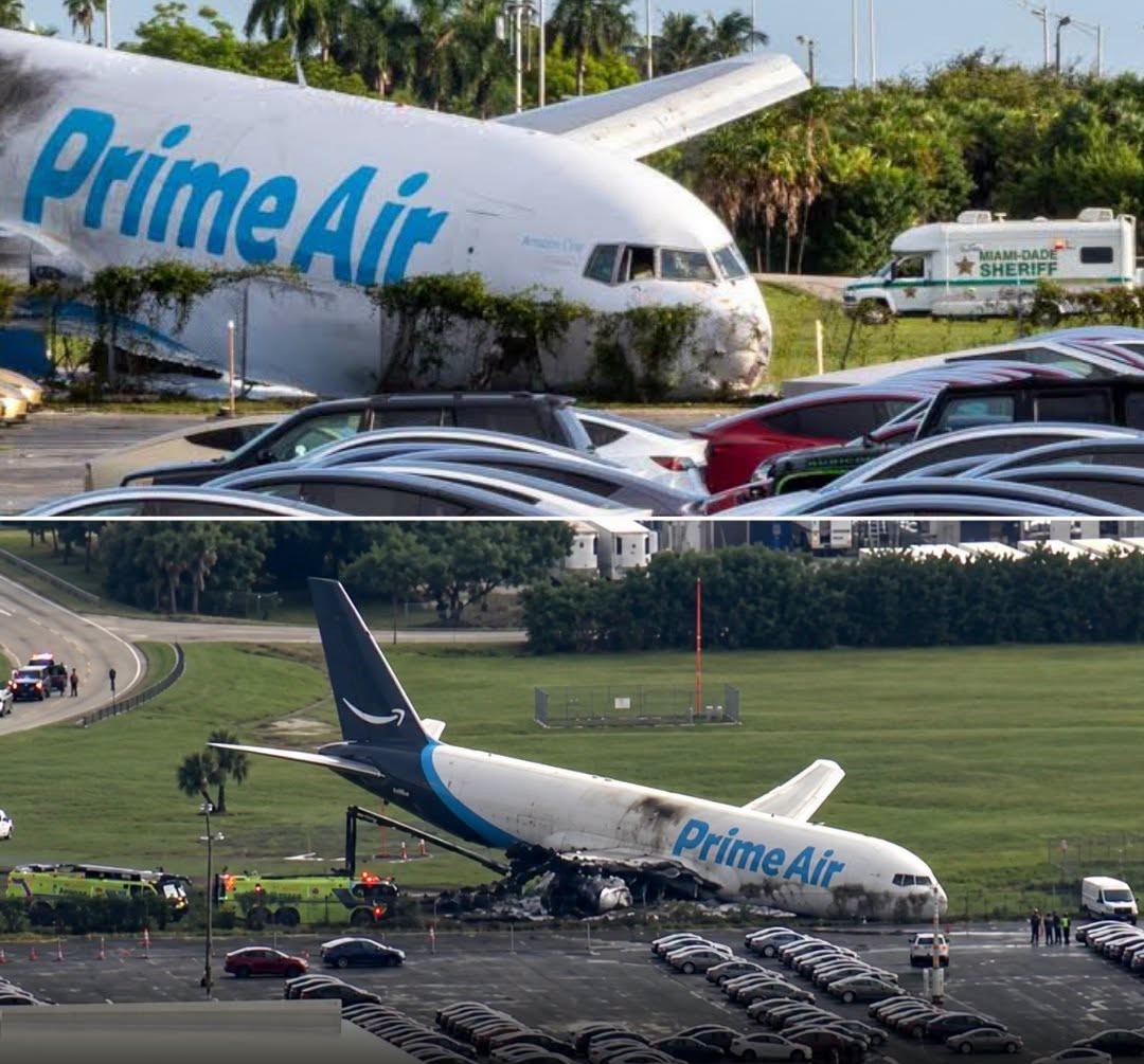 Five Victims Identified After Amazon Cargo Plane Overruns Miami Runway, Hits Two Vehicles and Leaves Five Dead as NTSB Investigates Crash
