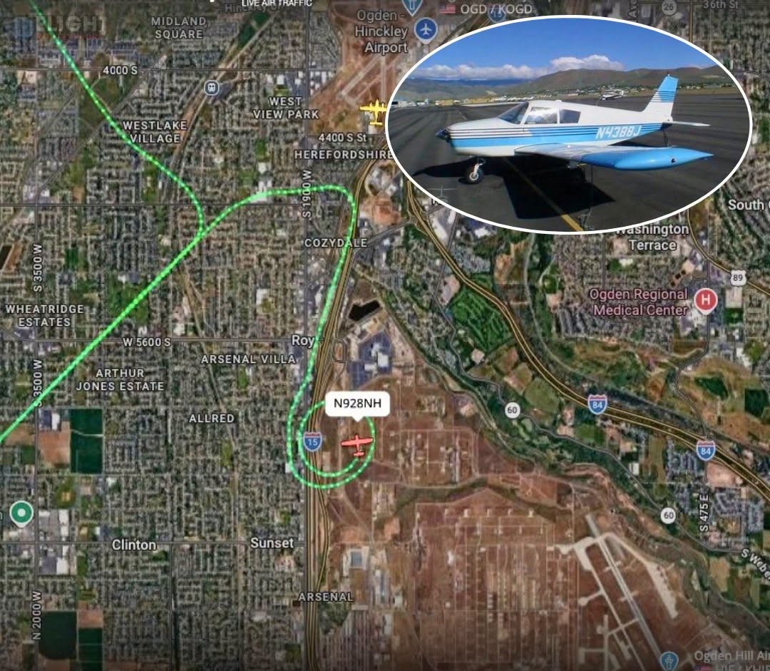 Piper Cherokee N4388J Makes Emergency Landing Near Hill Air Force Base. ATC Struggles to Locate Aircraft Until Aviat Husky Pilot Joins Search and Finds It!